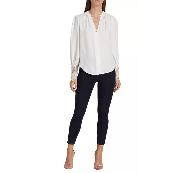 L'agence Ava Lace Cuff Blouse - Picture 1 of 8